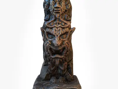 Aztec Statue 1 Low-poly 3D model