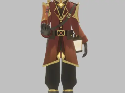fantasy soldier with gun 3D Model 3D model