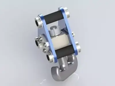 Hook crank Free 3D model
