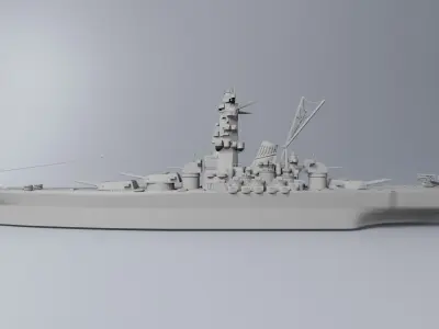 BATTLESHIP YAMATO 3D print model
