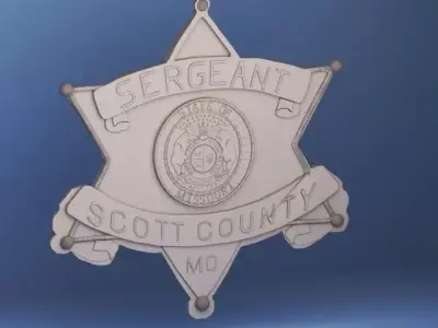 Scott County Police Badge Free 3D print model