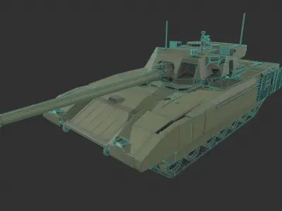 T-14 Armata MBT Low-poly 3D model