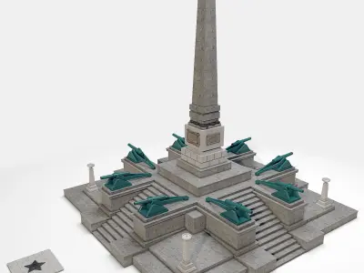 Monument to the fighters of the Red Army 3D model