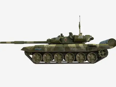 T90A Tank  Free low-poly 3D model