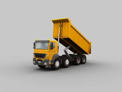 Lowpoly Dumper Truck Low-poly 3D model