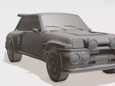 Turbo Fun Racer Cute Cartoon Race Car 3D PRINT 3D print model