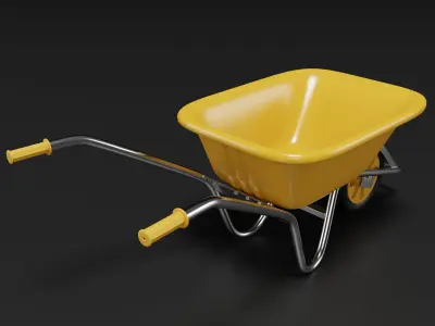 Wheelbarrow 3D model 9