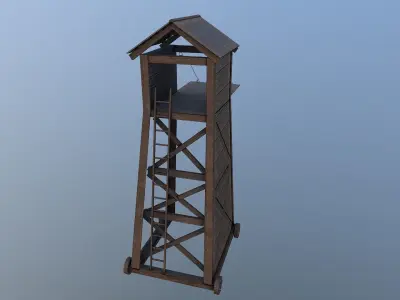 Siege Tower  Low-poly 3D model