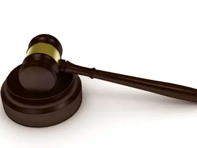 legal gavel set 3D model