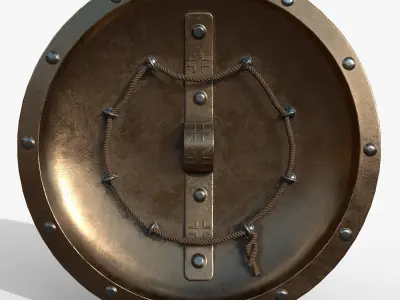 Spartan shield Low-poly 3D model purchase