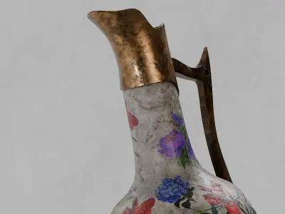 Porcelain Jug Low-poly 3D model