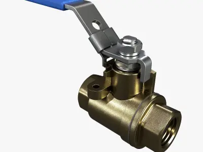 Ball valve 3D model