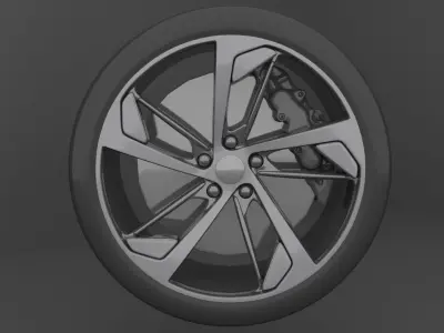 Wheels Audi RS5 Low-poly 3D model
