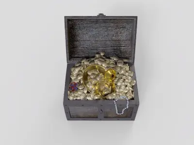 Treasure Chest 3D model 6