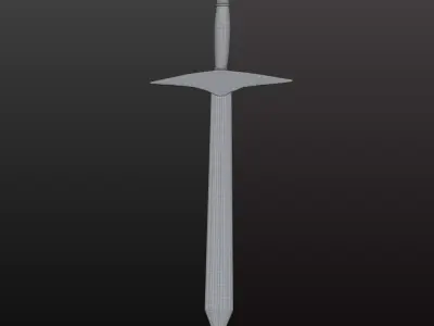 Medieval Sword 3D model 2