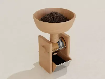 Coffee Grinder Low-poly 3D model