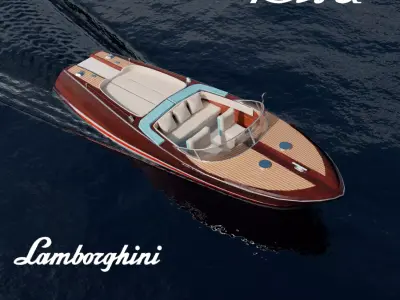 Riva Aquarama Lamborghini model Low-poly 3D model