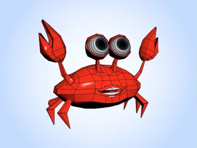 Cartoon Crab 3D model