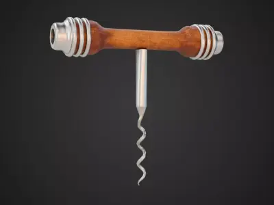 Corkscrew Low-poly 3D model