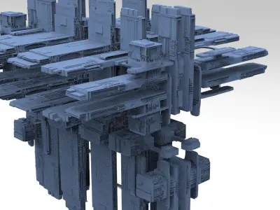 Alien Inquisitor Grand Ship Archive Ship 3D model