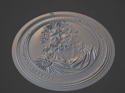 Leonidas Medallion 3D print model