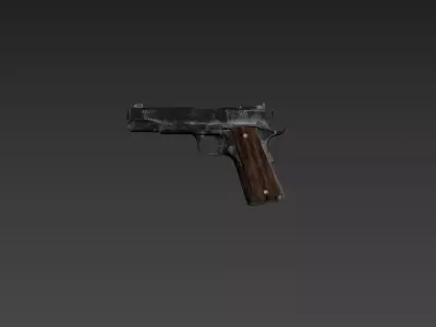 Colt Pistol 3D Model Low-poly 3D model