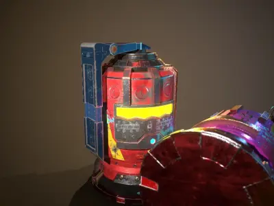Sci fi EMP Grenades  Free low-poly 3D model