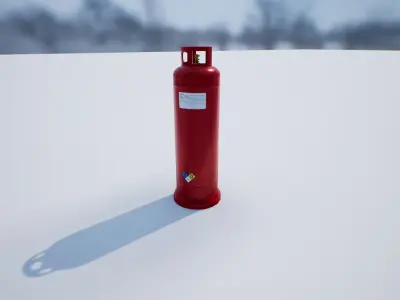 Propane Tank 103LB PBR Free low-poly 3D model