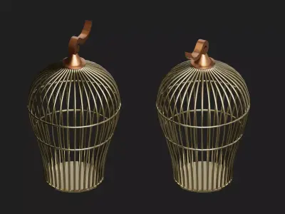 Bird cage Low-poly 3D model get
