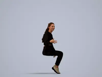 00500Beatrice005 - Adult Caucasian woman sitting in sportswear 3D model