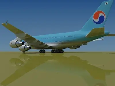 Korean Air A380 3D model