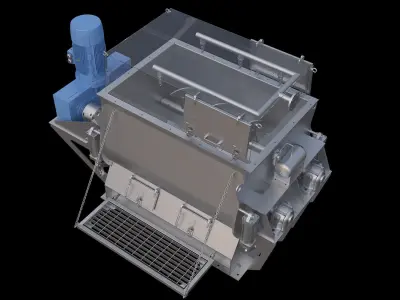 twin shaft mixer 3D model purchase
