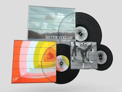 Vinyl Record Album Pack Low-poly 3D model