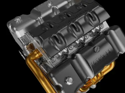 V6 engine 3D print model