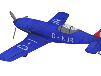 Messerschmitt Me 209 V1 Low-poly 3D model