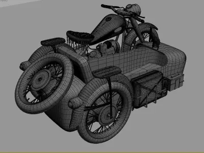 basket motorcycle 3D model