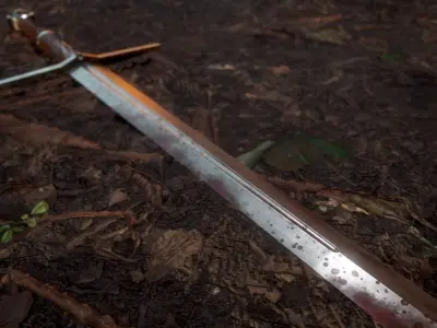 Witcher Sword Low-poly 3D model buy