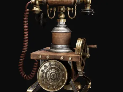 Old Phone  Game- Ready Asset Low-poly 3D model