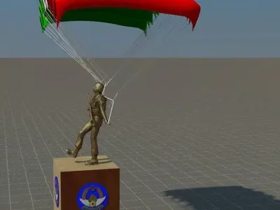 Parachute statue with Free 3D model