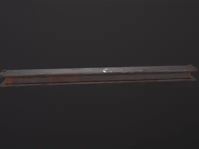 Metal beam Factory 3D Model Low-poly 3D model