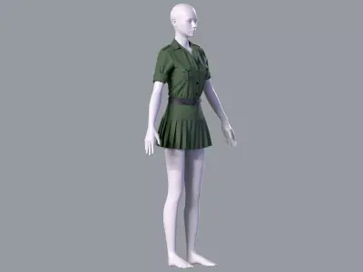 Womens casual outfit 3D model