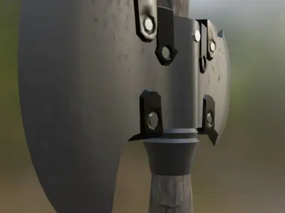 Wooden Axe-low poly Free low-poly 3D model