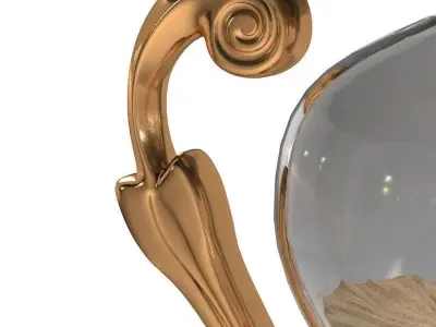 Hourglass01 gold hourglass 3D model