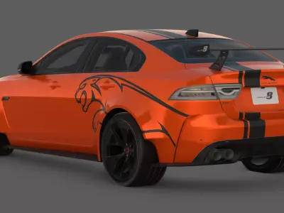 2018 Jaguar XE SV Project 8 3D Model  The Most Powerful Jaguar  3D model