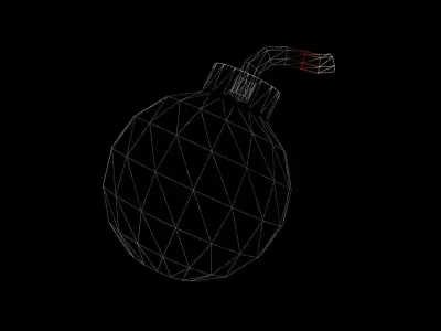Bomb Power Up Low-poly 3D model