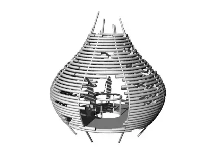 Woven Bird Blind 3D model