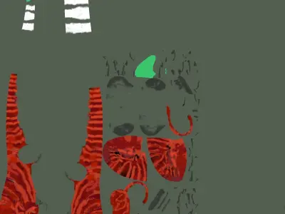 Creature Tiger Free low-poly 3D model