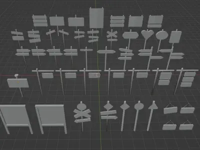 help panel package Low-poly 3D model