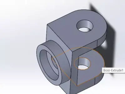Rod End Clevis Bracket Support 3D model