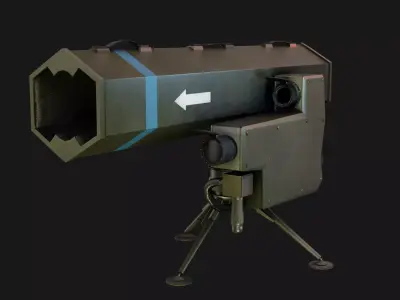 MSS12 Missile Launcher Anti Tank Weapon Brazil Army Low-poly 3D model